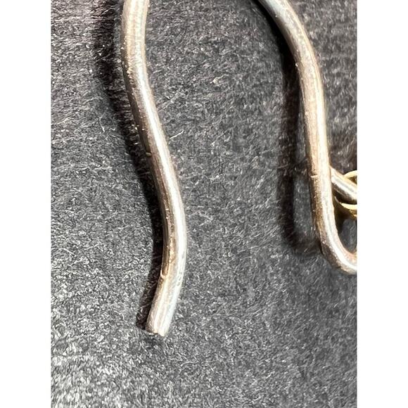 Vintage amethyst and marcasite sterling silver dangle earrings - Picture 7 of 16